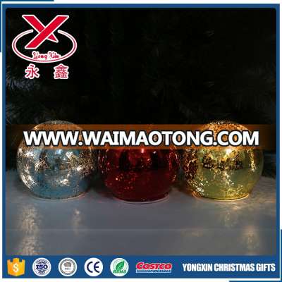 LED lighted large Christmas painted glass ball for Christmas ornaments