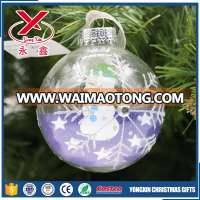 clear glass christmas snow ball with card in it for hanging tree ornaments