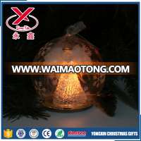 LED lighted clear Christmas glass ball with angel inside for Christmas ornaments