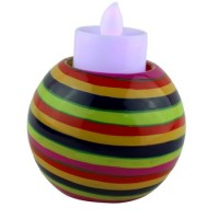 Promotional Colored Colorful Small Round Glass Candle Holder